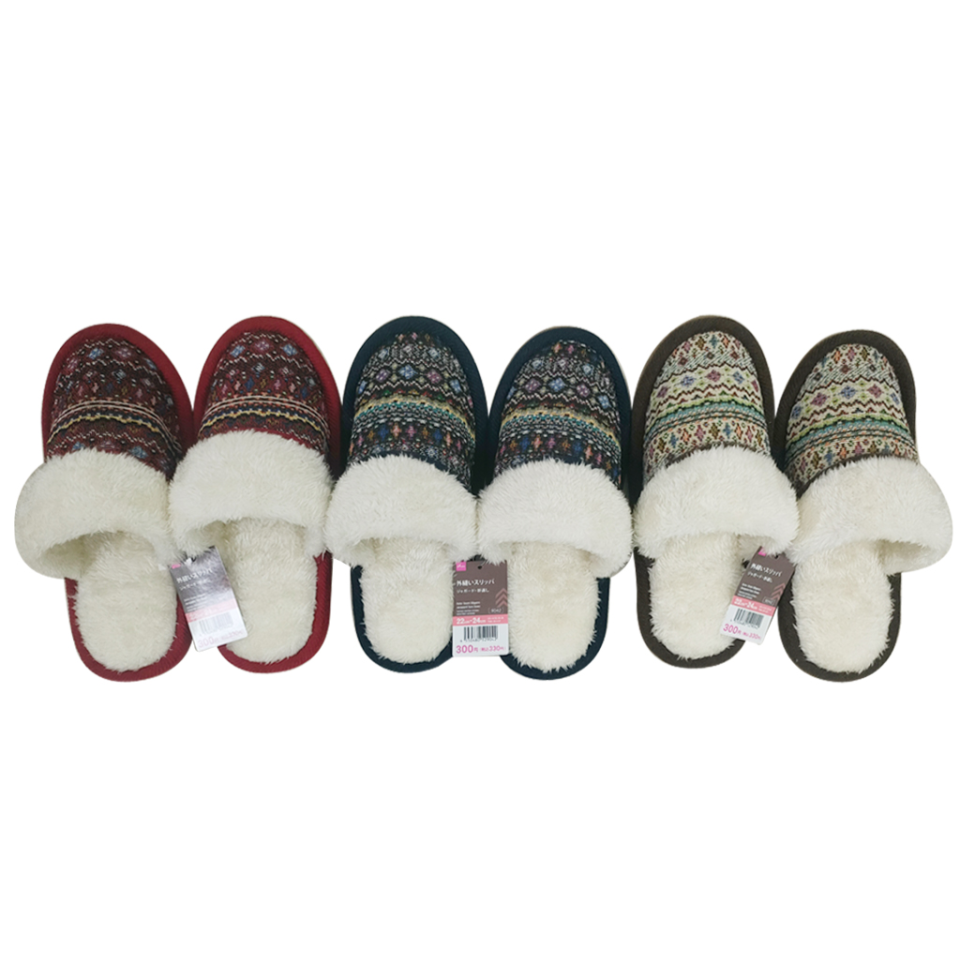 Outer Seam Slippers Jacquard Turn Down EU 35-38