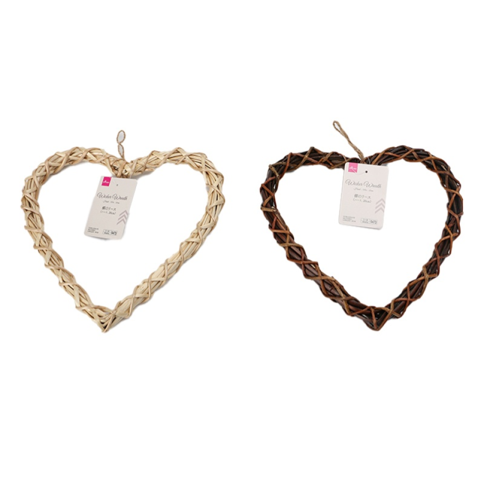 Wicker Wreath Heart 20cm