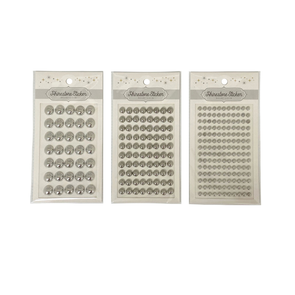 Rhinestone Seal Hemisphere Metallic Silver