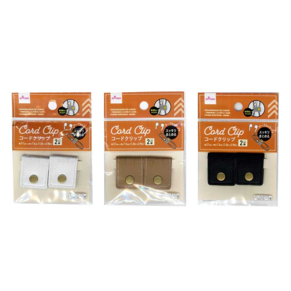 Cord Clip 3.1cm x 7.4cm Assorted Single Colors