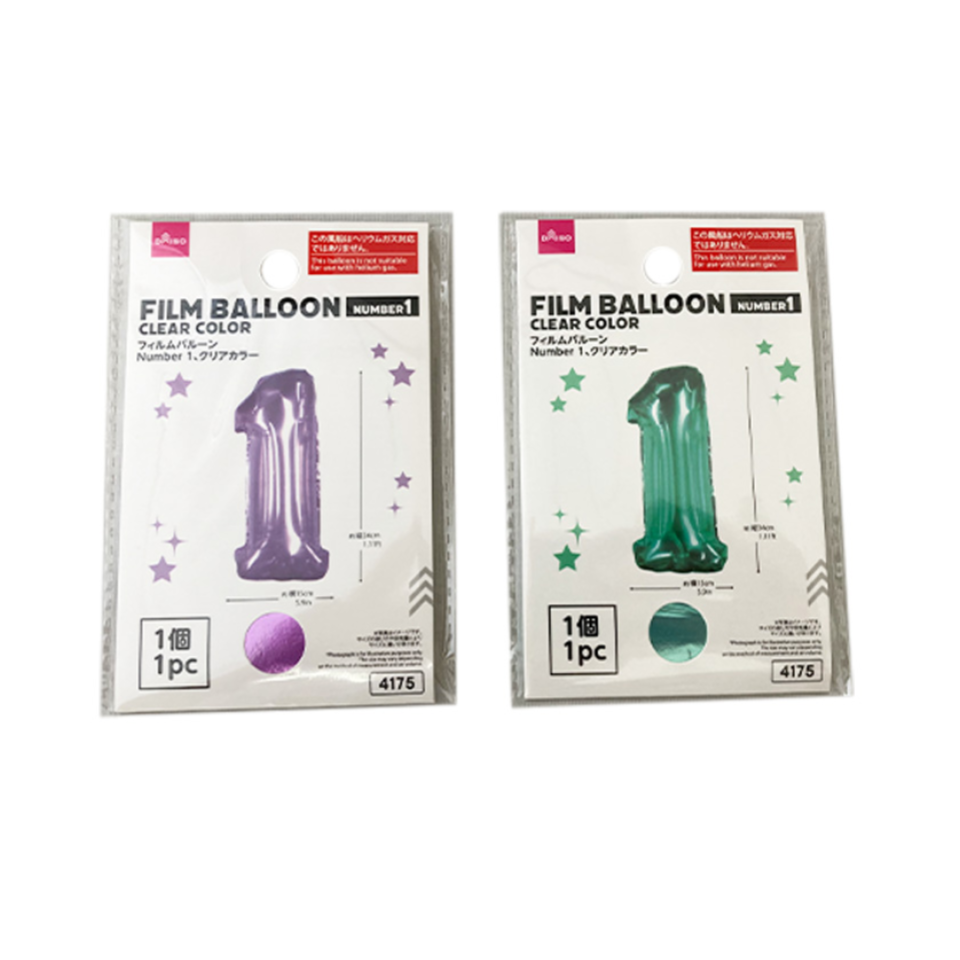 Film Balloon No. 1 Clear Purple/Green