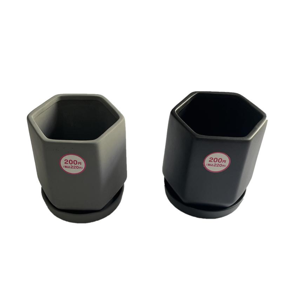 Flowerpot Square Dark Series with Tray