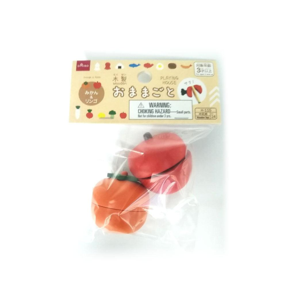 Wooden Playing House Orange and Apple