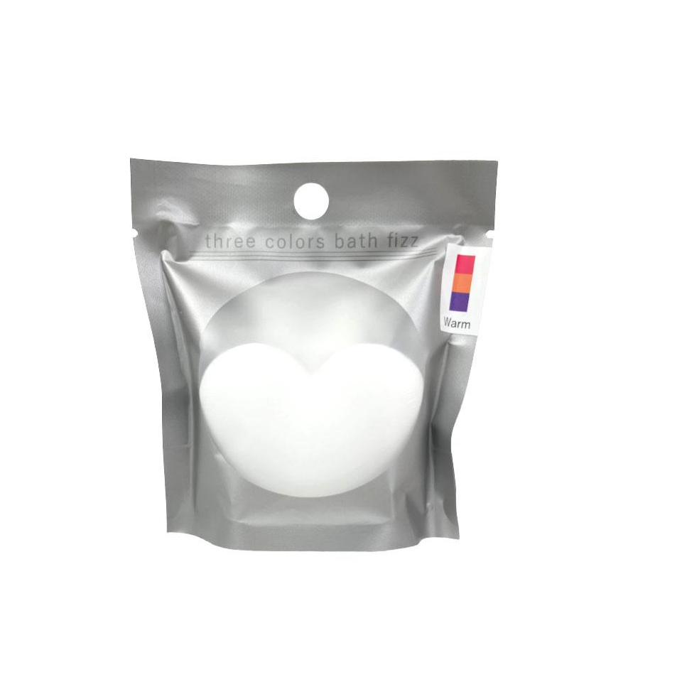 Three Color Bath Fizz Heart Warm Color