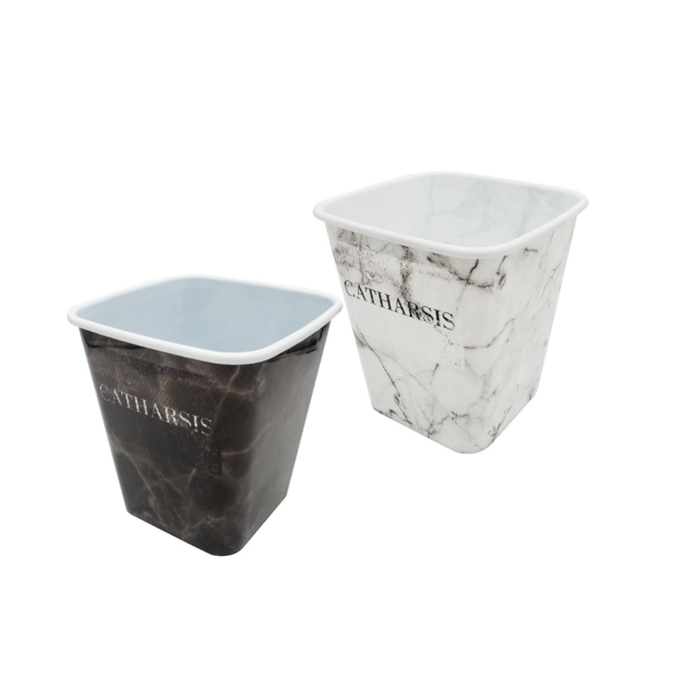 Trash Can Square Marble