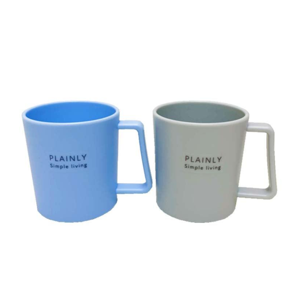 Plastic Mug 220ml Plainly Blue/Grey