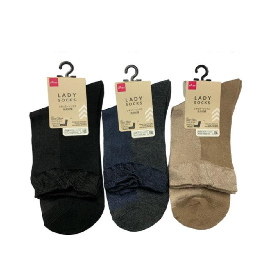 Regular Socks Adult Ladies Glossy Two Colors