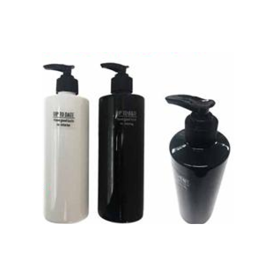 Pump Bottle Slim Round Monochrome 500ml