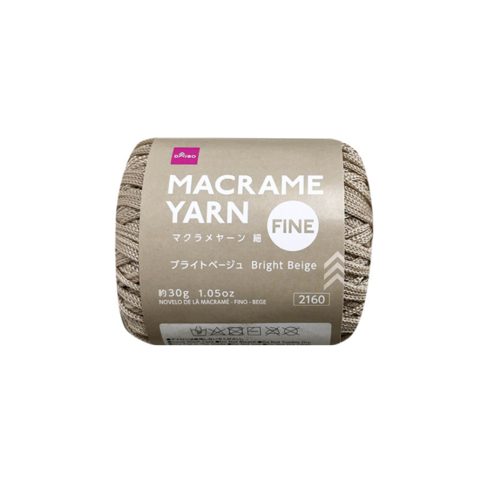 Macrame Yarn Fine Bright Beige