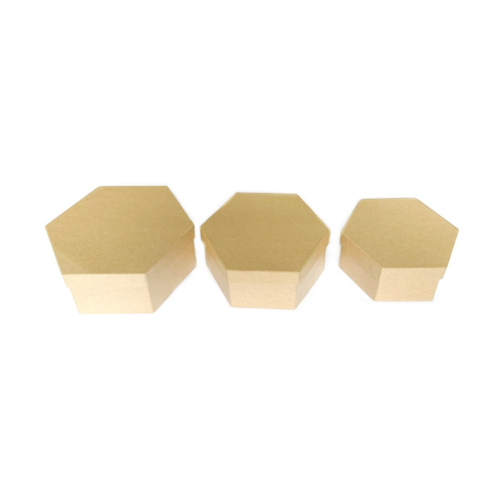 Paper Box Hexagonal Assorted Sizes