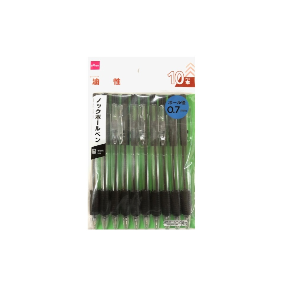 Knock Ball Point Pen Black