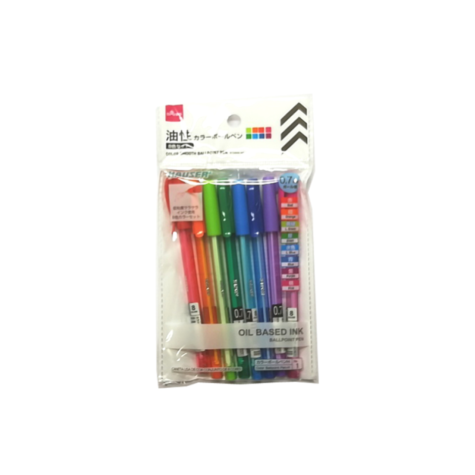 Oil Based Color Ballpoint Pen Set 0.7mm