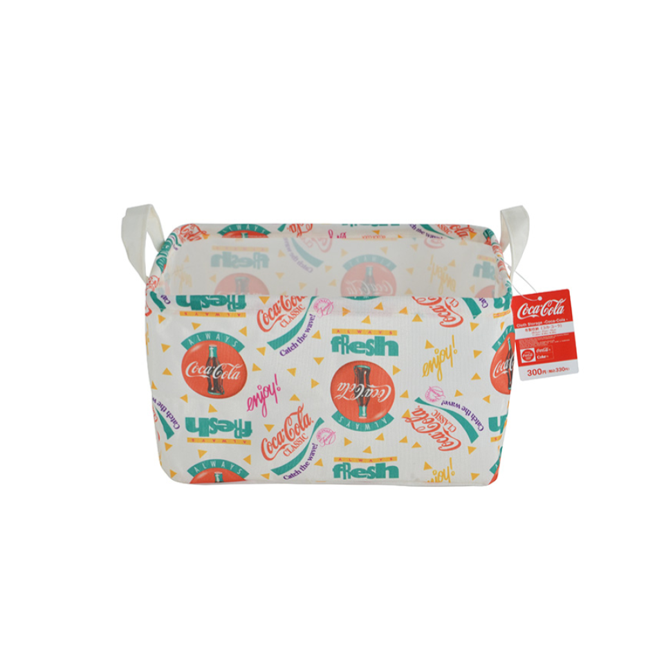Cloth Storage Coca Cola Coated 28.5cm x 21cm x 16cm