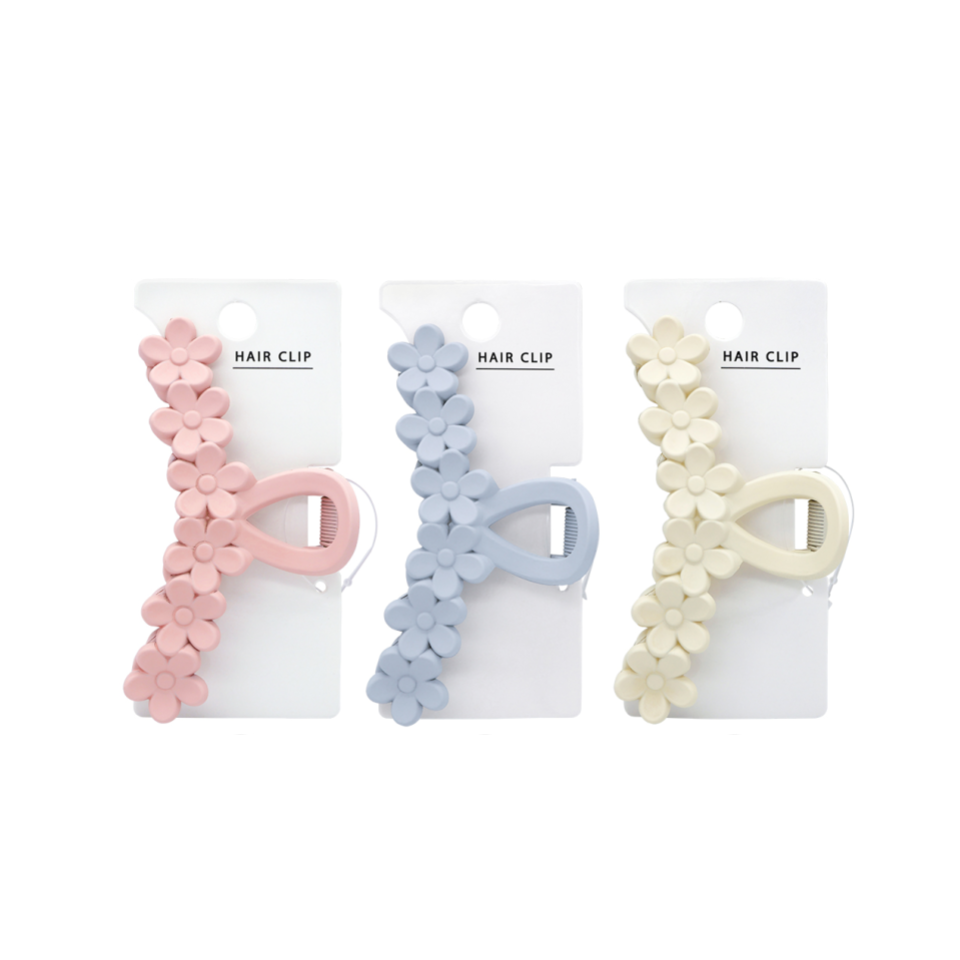Claw Clip Matte Flower Pale Color
