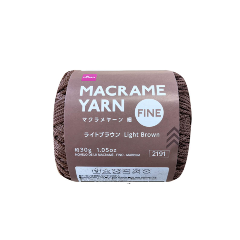 Macrame Yarn Fine Light Brown