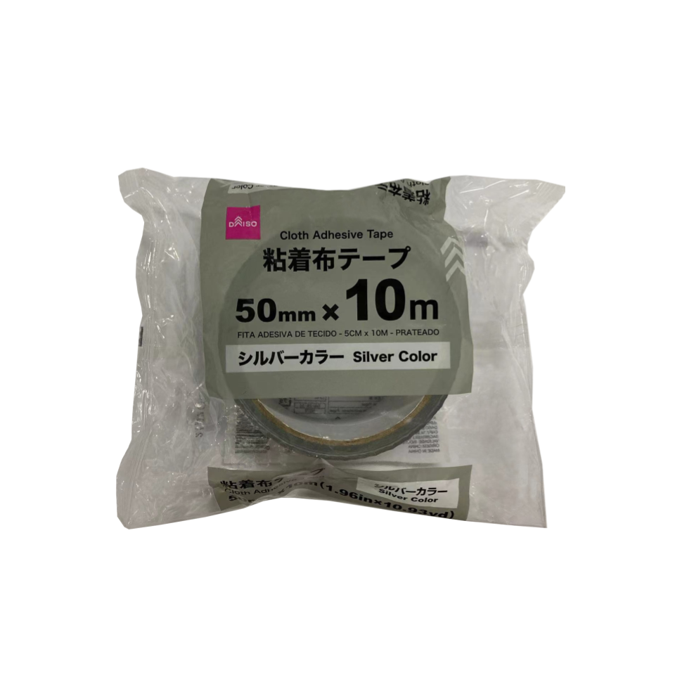 Cloth Adhesive Tape 50mm x 10m Silver Color