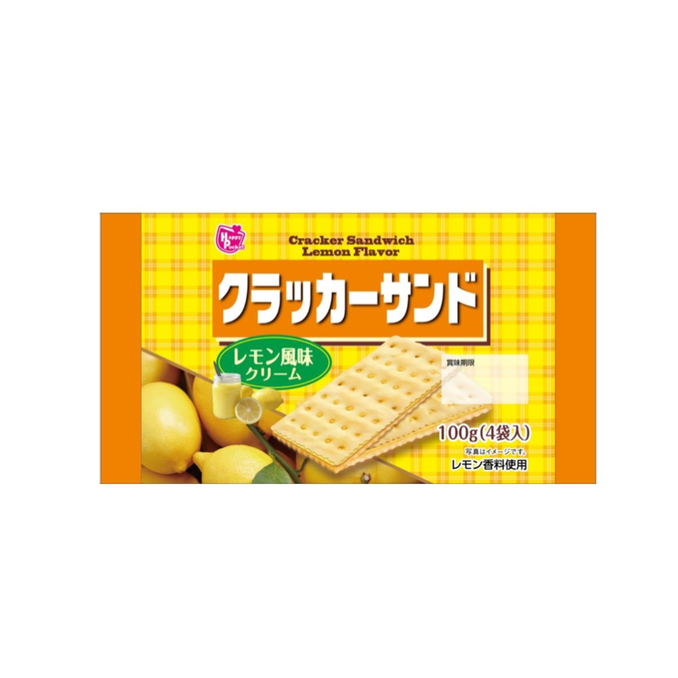 Happy Pocket Crackers Sandwich Lemon Flavor Cream