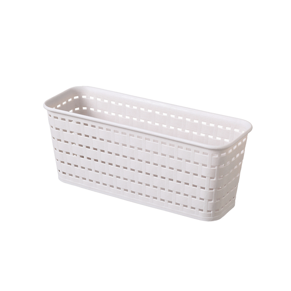 Wood Grain Storage Basket 26.7cm x 9.5cm x 10.6cm