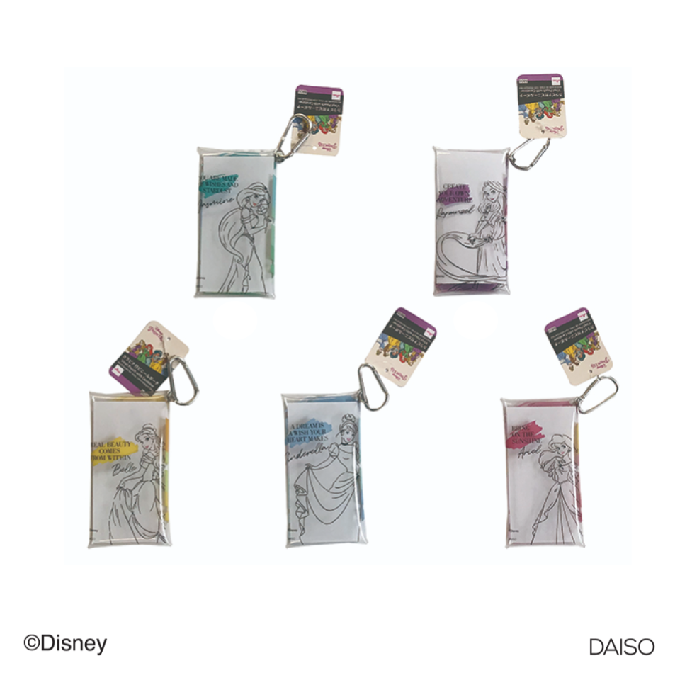 Vinyl Pouch with Carabiner Disney Princess