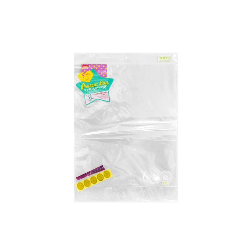 Clear Gift Bag with Gusset Size 3L
