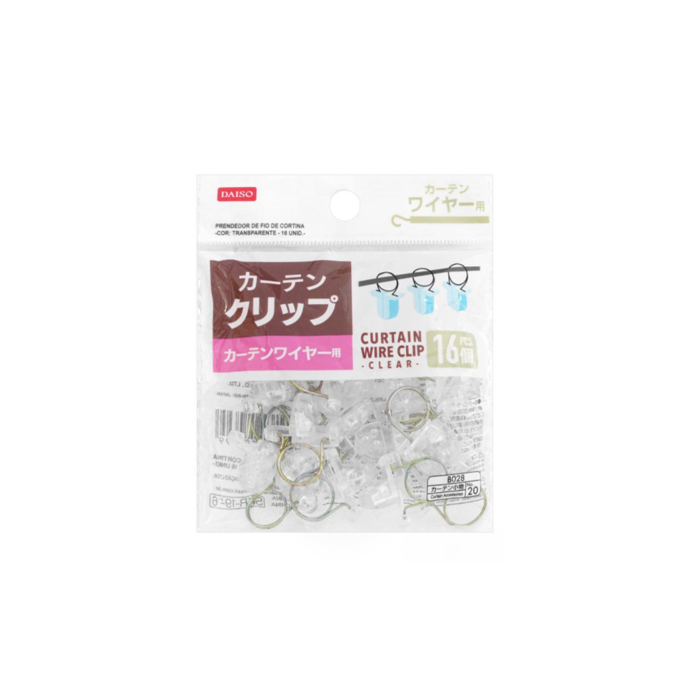 Curtain Wire Clip Clear