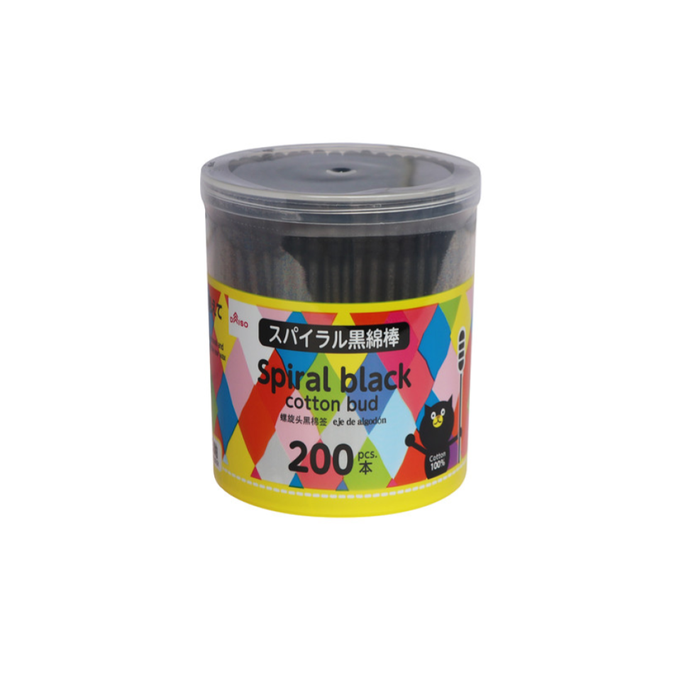 Spiral Black Cotton Bud