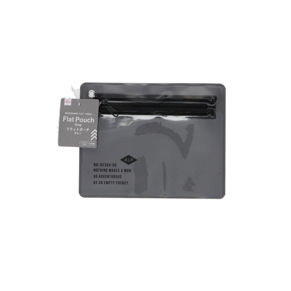 Flat Pouch Grey 19cm x 15cm