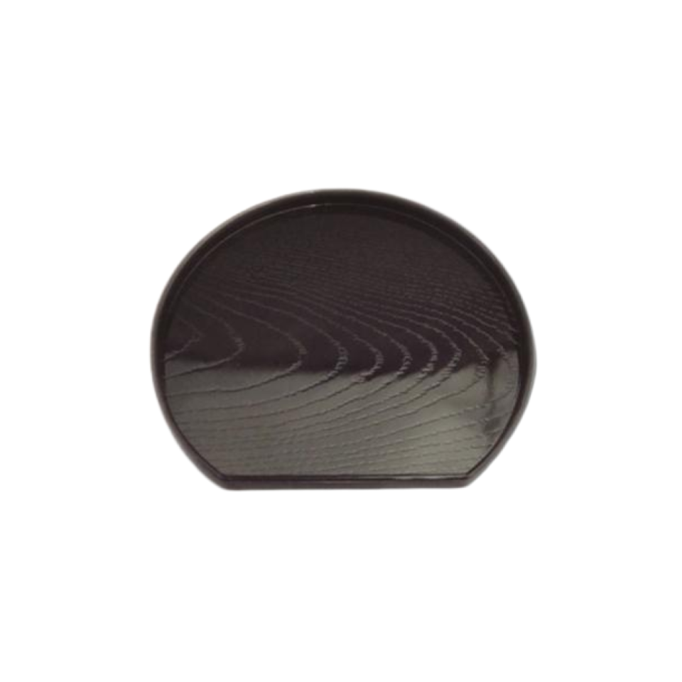 Yamanaka Nuri Half Moon Shape Plate 13.5cm Black