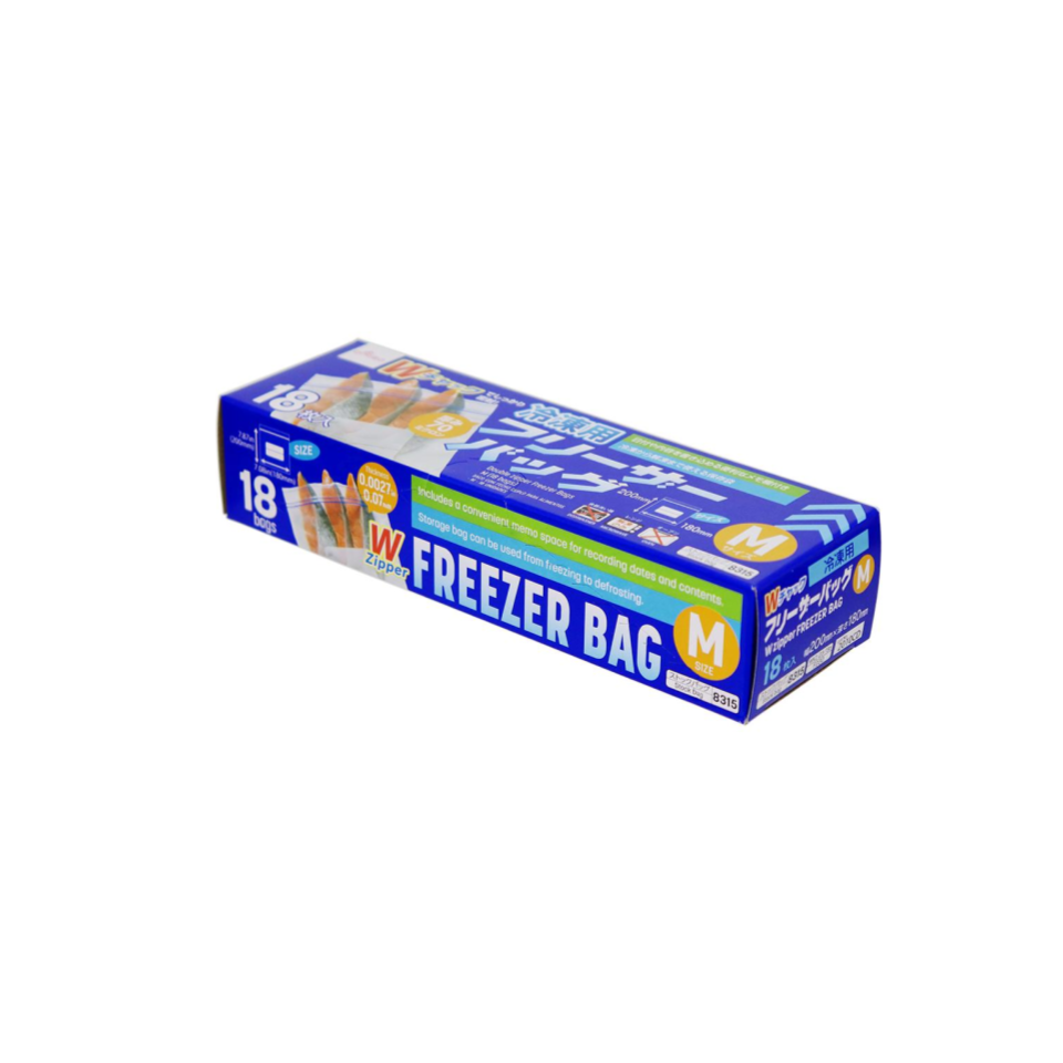 Double Zipper Freezer Bags M