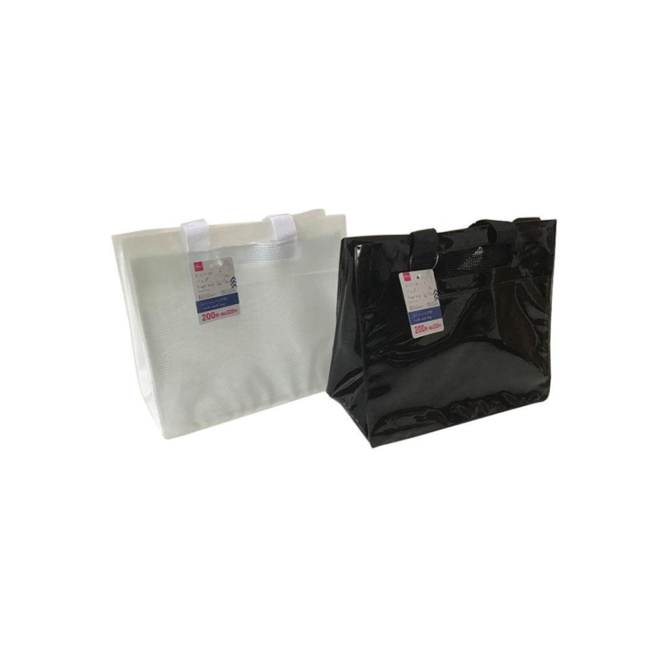 Vinyl Bag with Mesh Bag White/Black