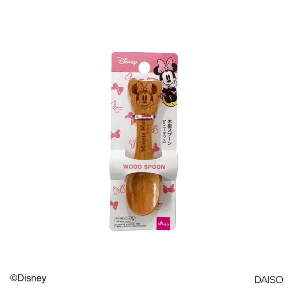 Wood Spoon 4.52in Minnie Mouse