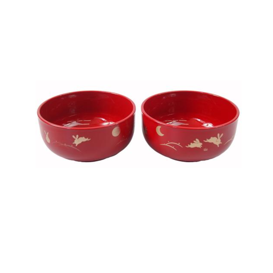 Rabbit China Bowl Red