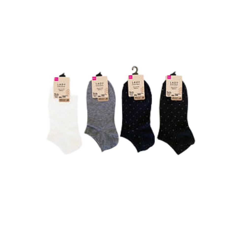 Short Socks Adult Ladies Glitter/Dot
