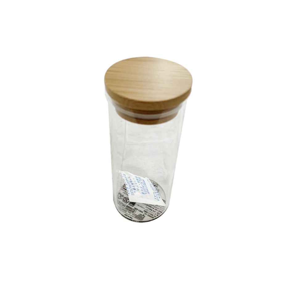 Glass Canister with Bamboo Lid 120ml