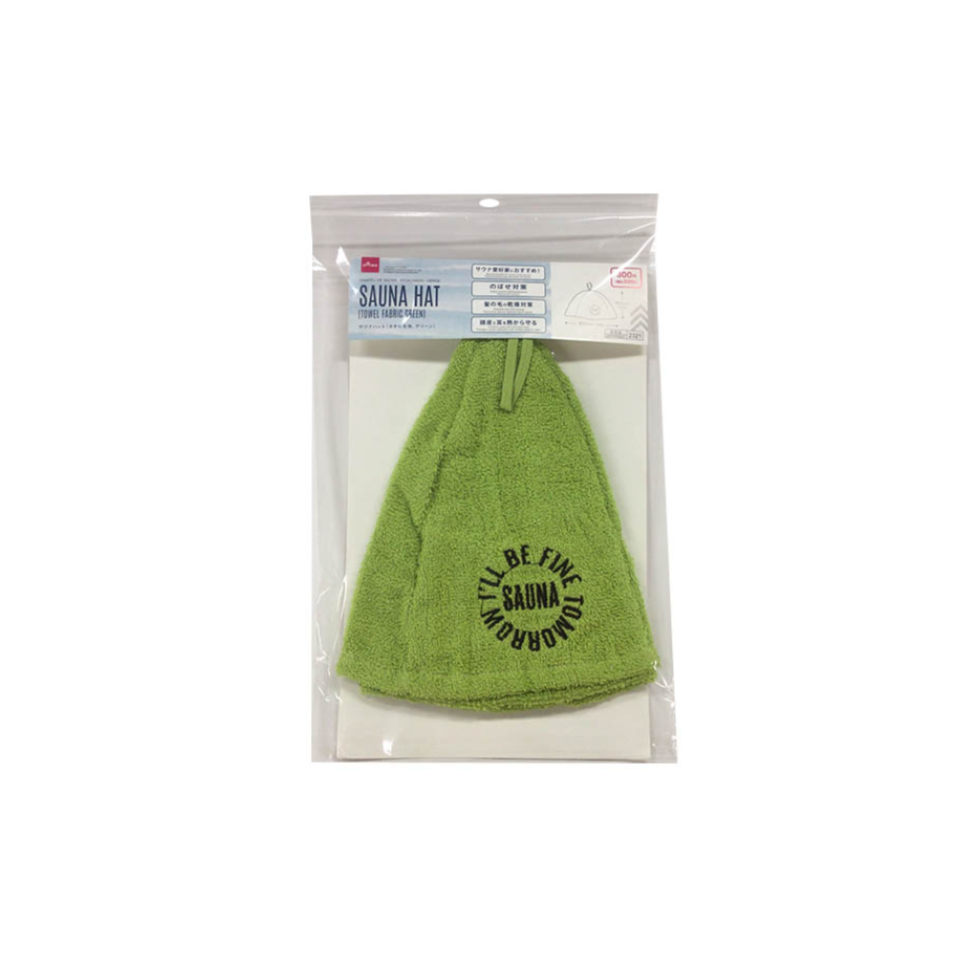 Sauna Hat Towel Fabric Green
