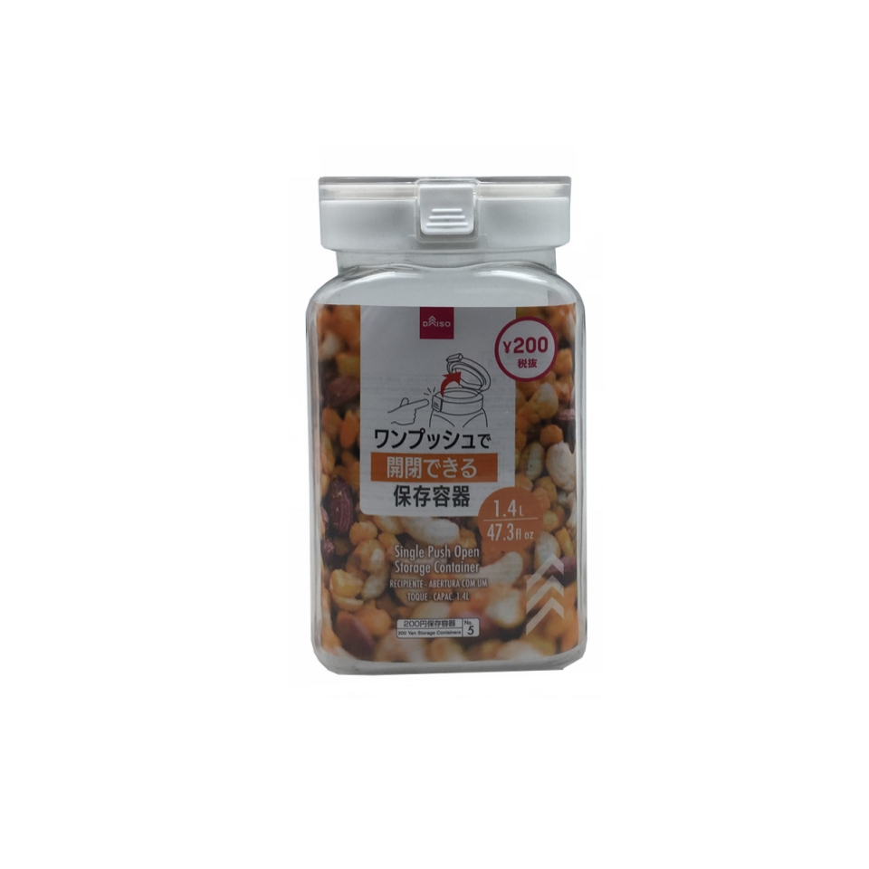 Single Push Open Storage Container 1.4L