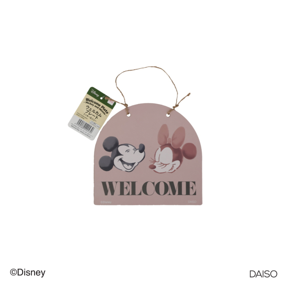 Welcome Plate Mickey and Minnie