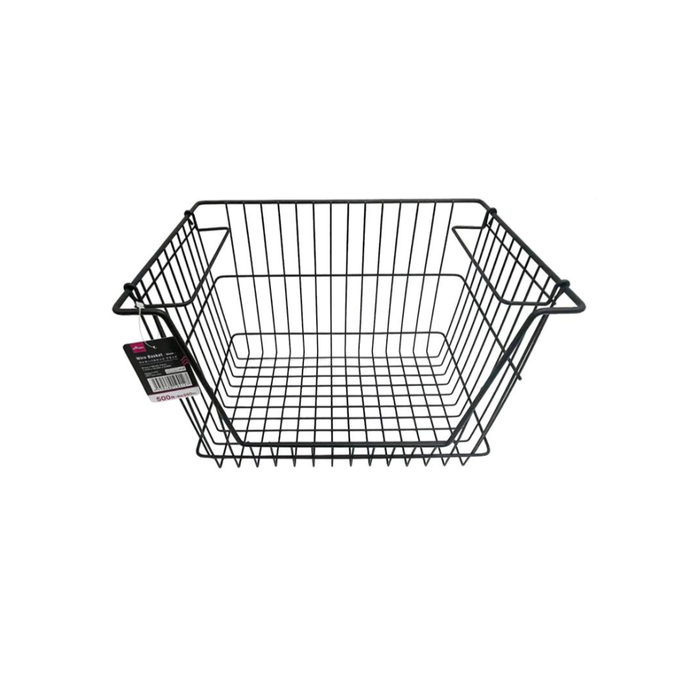Wire Basket Black 37cm x 26cm x 24cm
