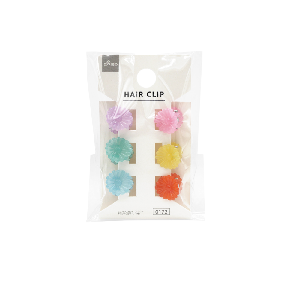 Mini Claw Clip Set Flower Candy Color