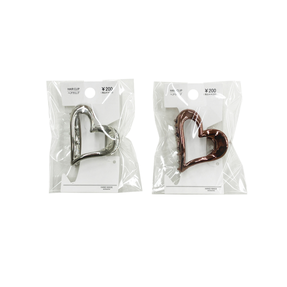 Hair Clip Heart Silver/Gold