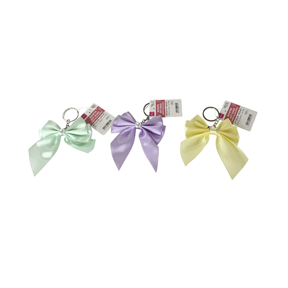 Bowtie Key Ring Green/Yellow/Purple