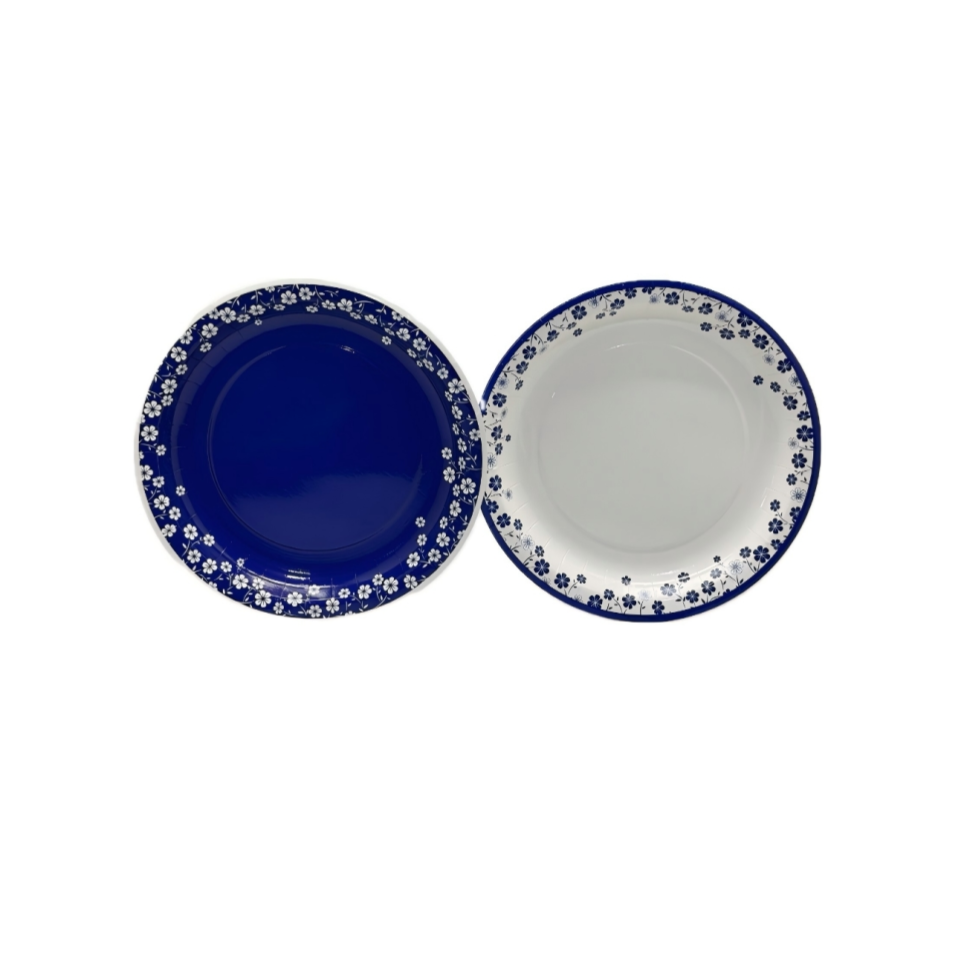 Paper Plate Vintage Flower 22.5cm