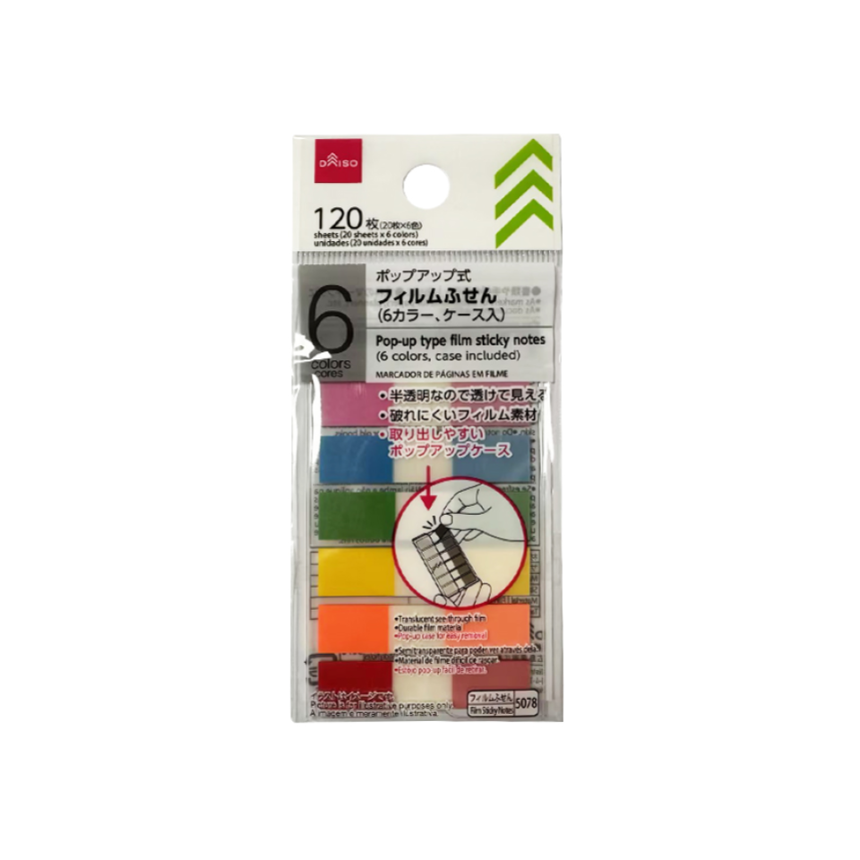 Pop Up Type Film Sticky Notes with Case