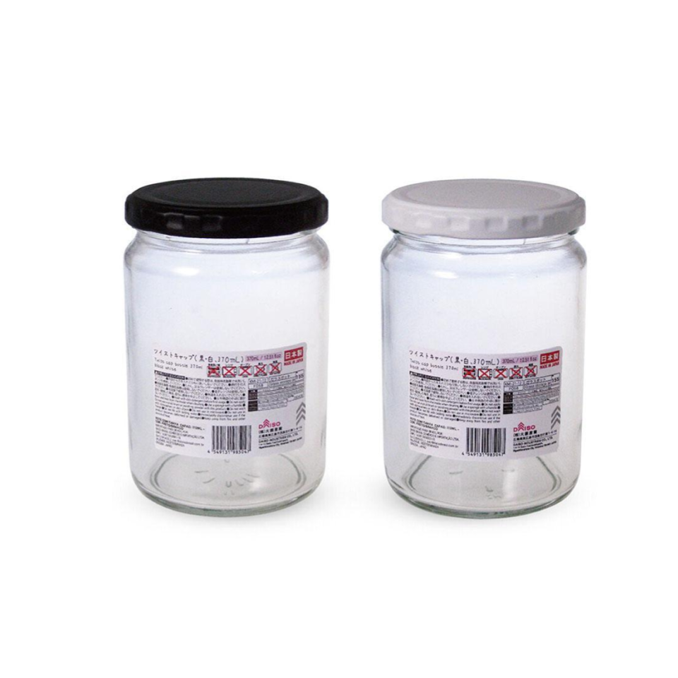 Twist Cap Bottle 370ml Black White