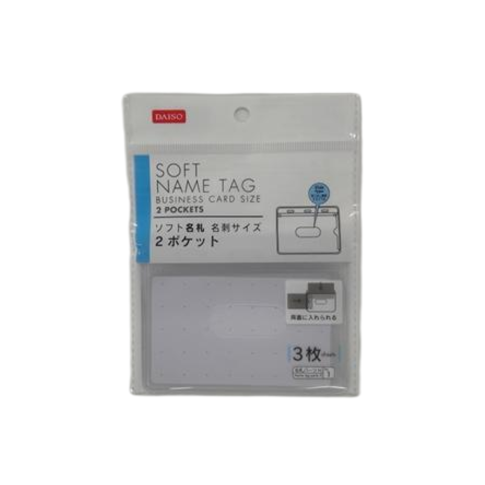 Name Tag with Two Pockets Business Card Size