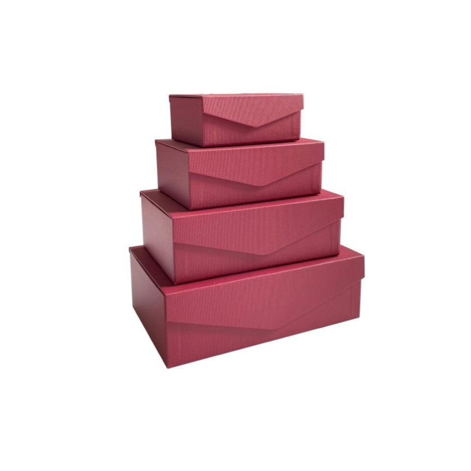 Paper Box with Lid Rectangular Wine Assorted Sizes