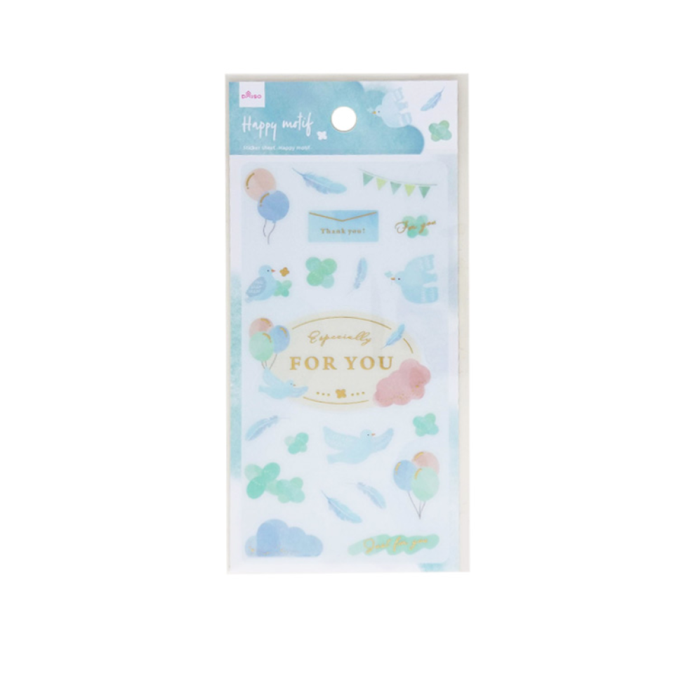 Sticker Sheet Happy Motif