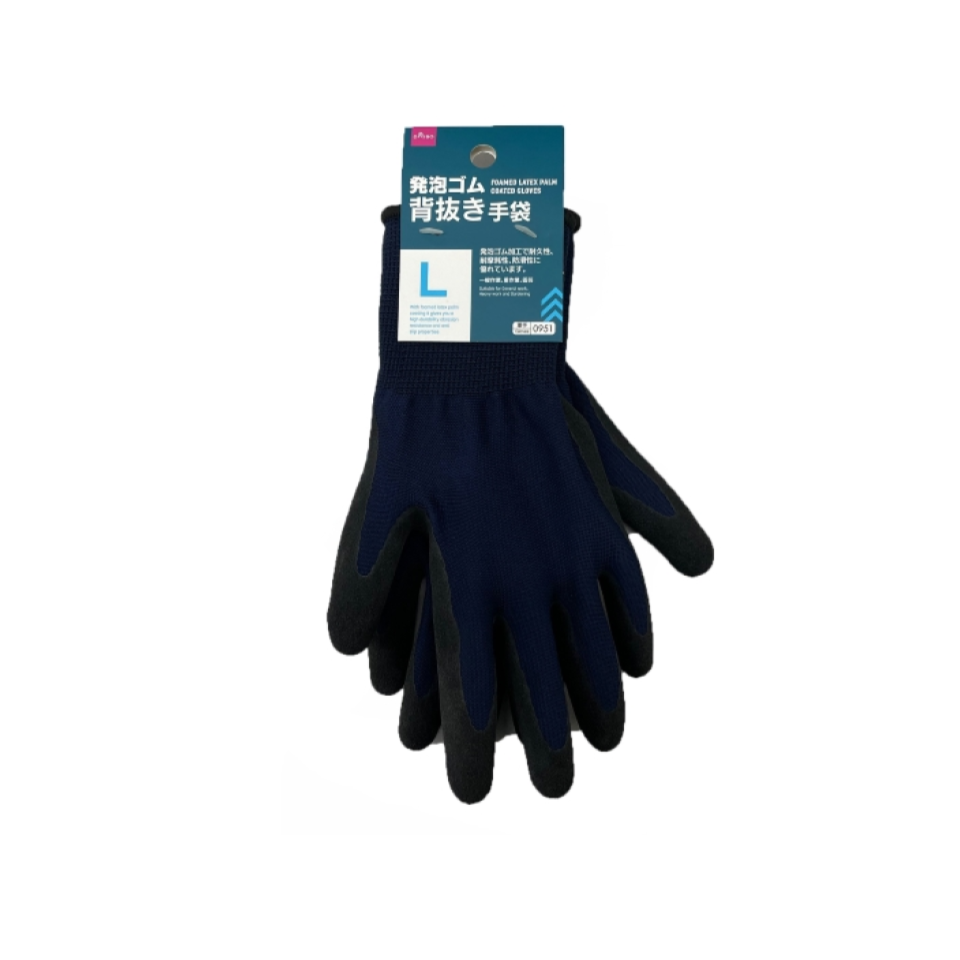 Foamed Latex Palm Coated Gloves L