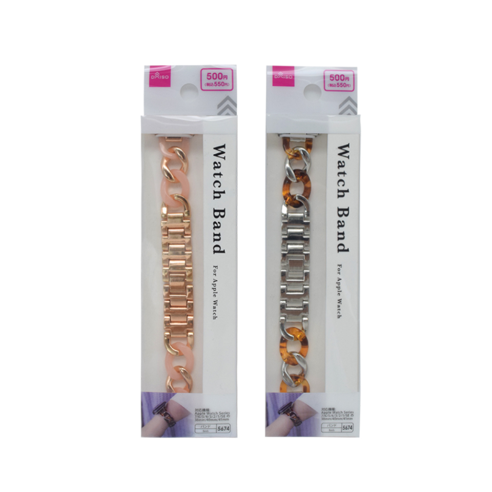 Smart Watch Band Metal & Imitation Tortoise Shell