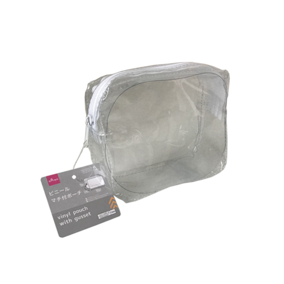 Vinyl Pouch with Gusset 13.5cm x 4cm x 10.5cm